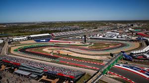 United States Grand Prix in Austin with circuit and skyline